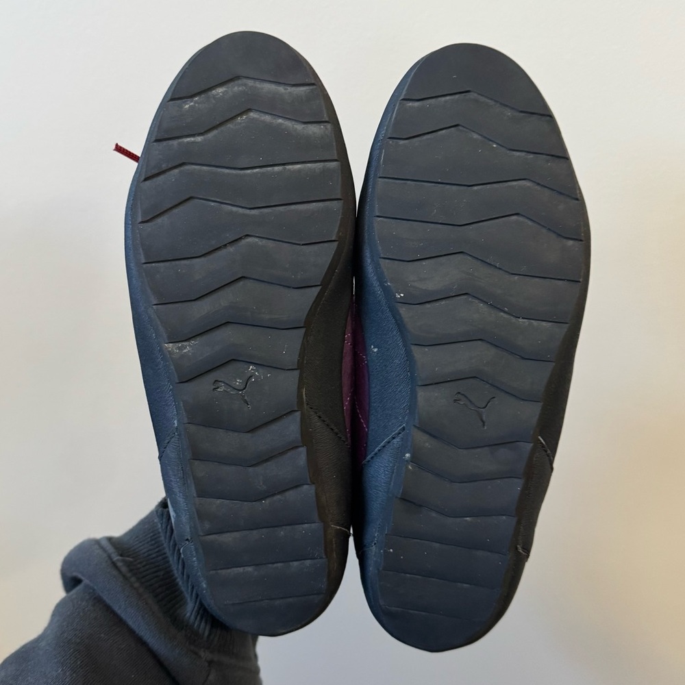 Puma Y2K purple/red slip on lace toe ballet style flats - Picture 3 of 4
